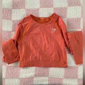 Gymshark cropped long sleeve medium 🧡